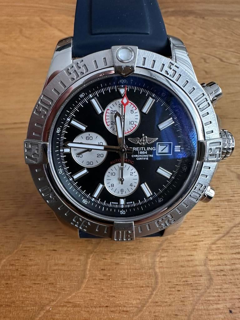 Breitling Super Avenger II laatste nieuwe model 48mm, Ophalen, Staal, Breitling, Polshorloge