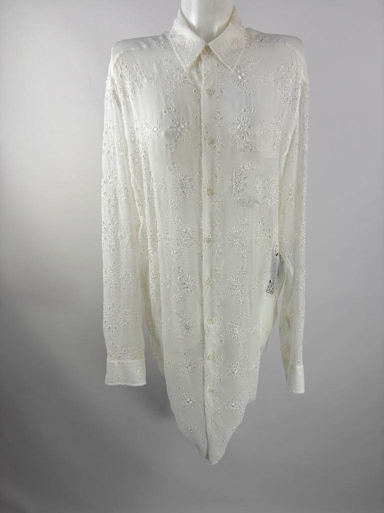 ANN DEMEULEMEESTER Broderie zijde NIEUWE blouse  Maat 40/42, Kleding | Dames, Maat 38/40 (M), Wit, Nieuw, Ophalen of Verzenden