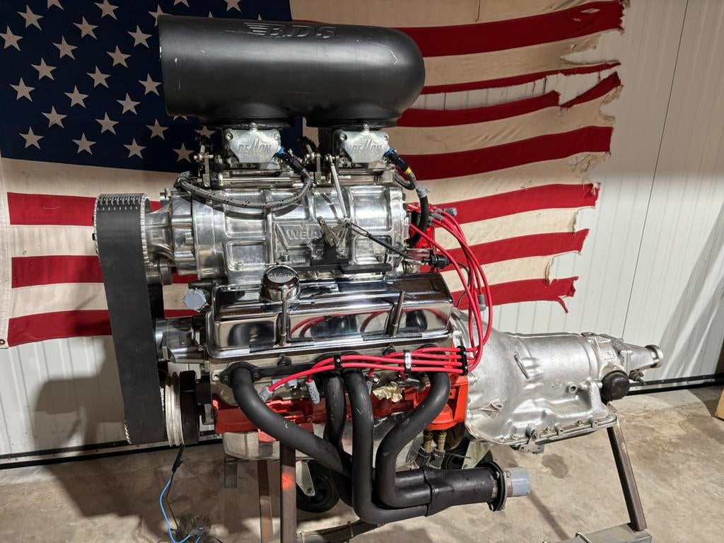 Chevy 383 stroker SBC GM blower motor 800PK met 350 bak, Doe-het-zelf en Verbouw, Metalen, Ophalen, Zo goed als nieuw