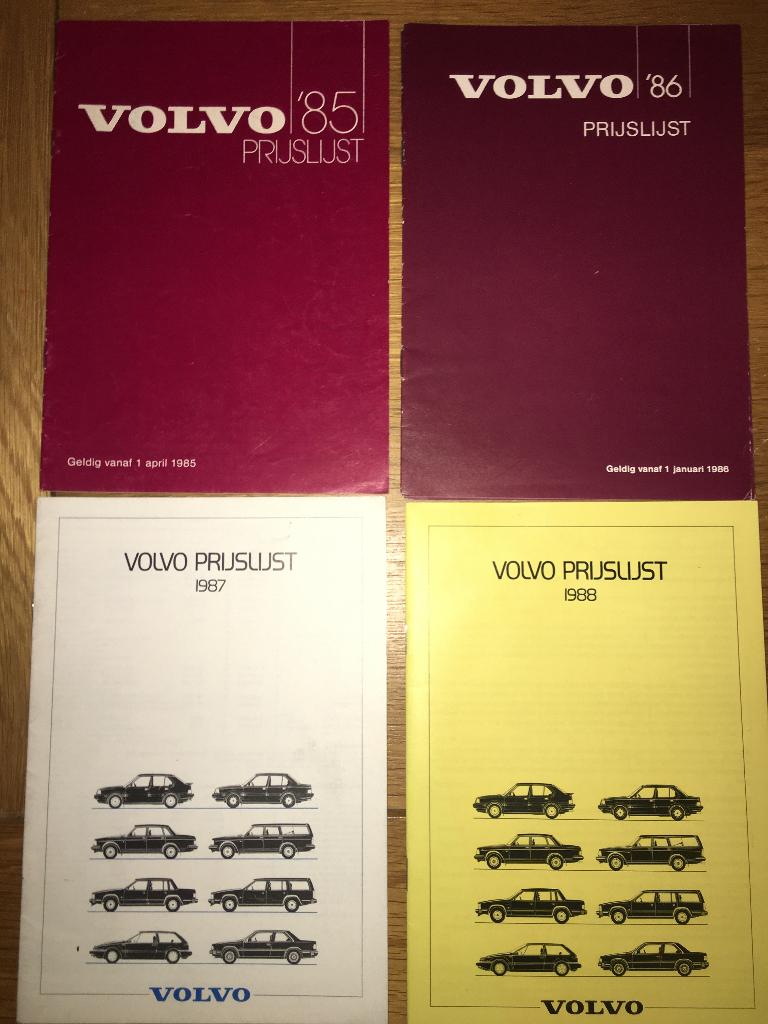 Volvo prijslijsten S40 V40 240 480 780 S70 V70 S90 V90 S80, Ophalen of Verzenden, Zo goed als nieuw, Volvo