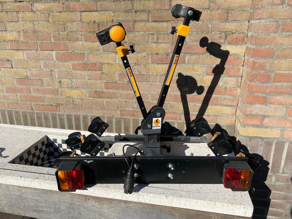 HAWK fietsendrager, Ophalen, 2 fietsen, Gebruikt, Trekhaakdrager