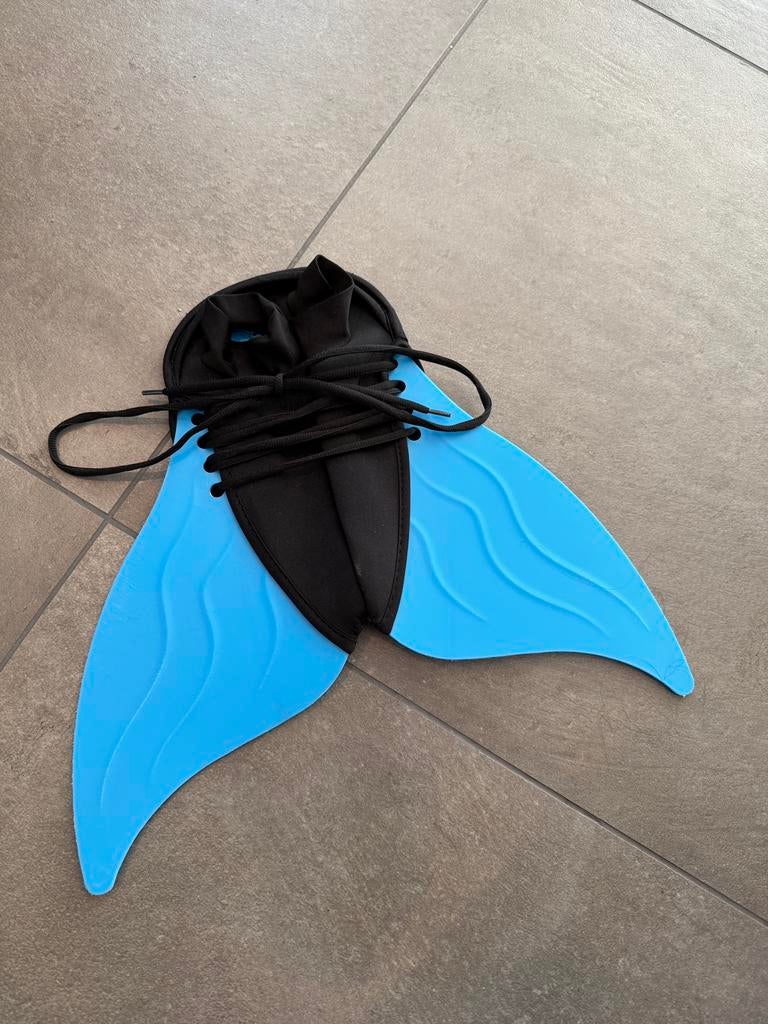 Blauwe zeemeermin monovin voor zwemmen, Jongen of Meisje, One size, Ophalen of Verzenden, Zo goed als nieuw