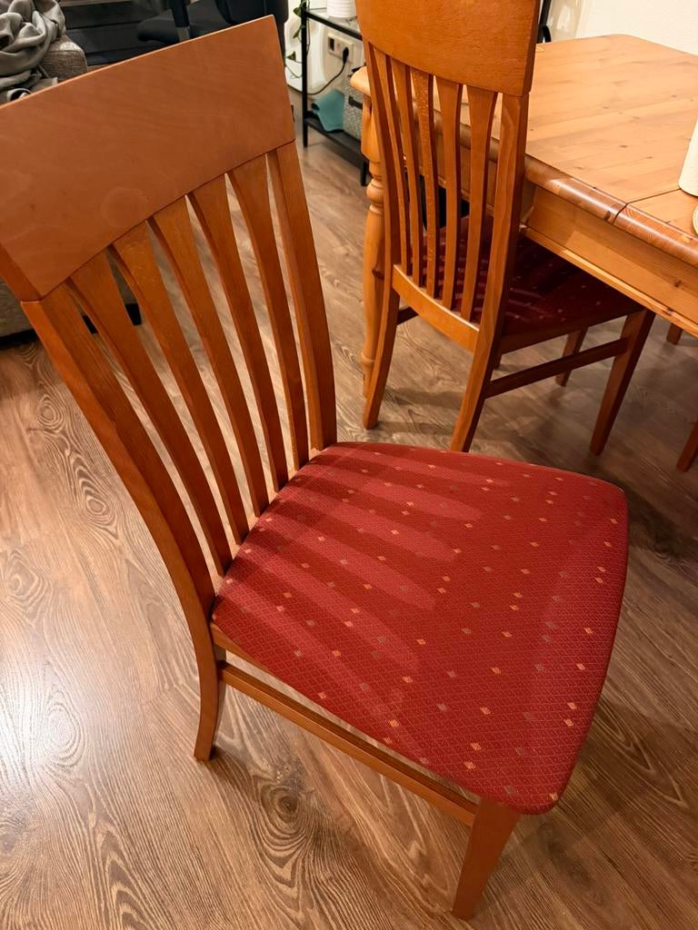 Eettafels met 4 stoelen/ Dining table +4 chairs, Huis en Inrichting, Ophalen, Zo goed als nieuw, Rechthoekig, 50 tot 100 cm