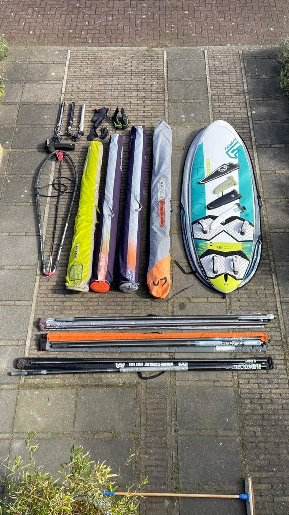 Diverse windsurfartikelen, zie omschrijving, Ophalen, Gebruikt, 7 m² of meer, Met draagtas
