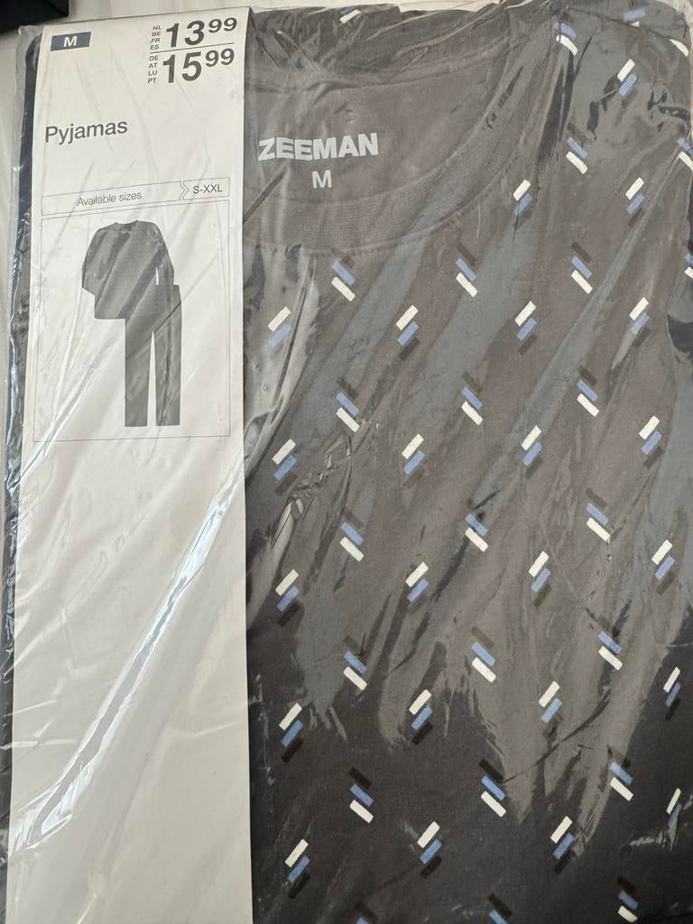 Nieuwe heren pyjama maat M Zeeman, Ophalen of Verzenden, Nieuw, Maat 48/50 (M)