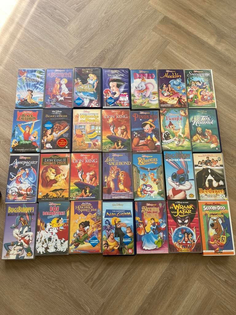 Grote collectie Disney videobanden (VHS) - Diverse titels, Alle leeftijden, Ophalen, Gebruikt, Overige genres