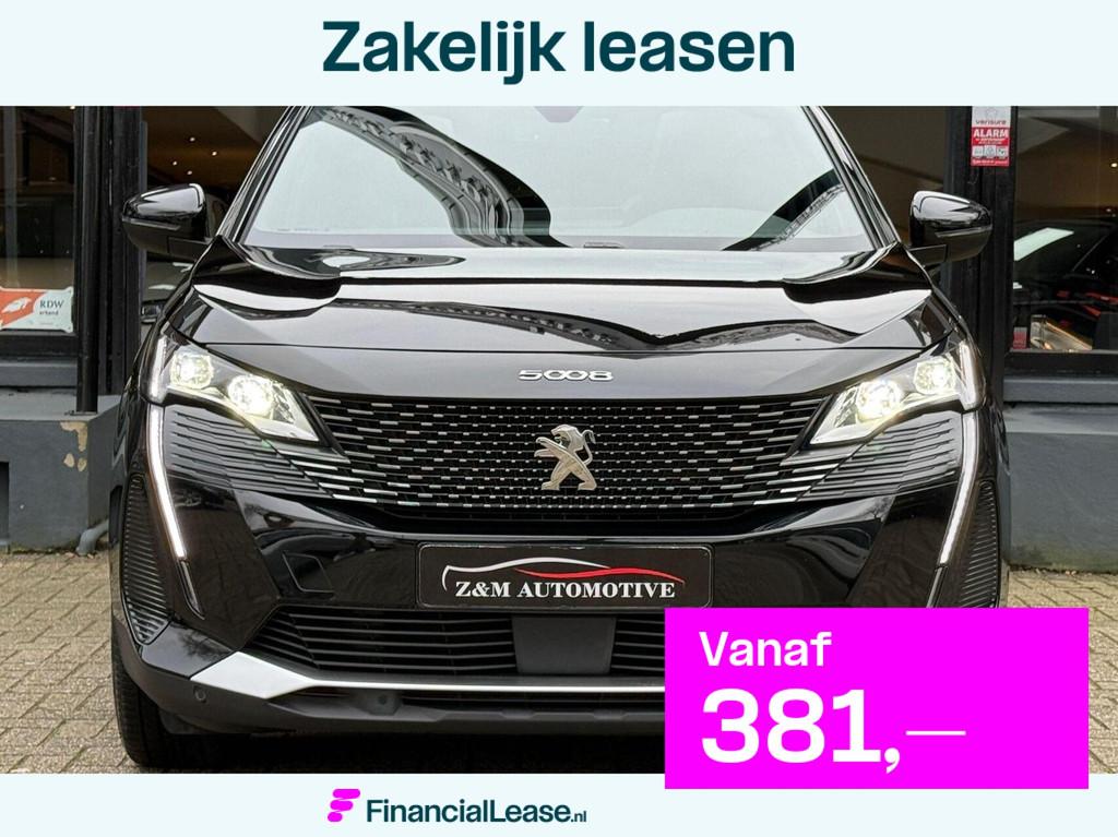 Peugeot 5008 1.2 PureTech GT Pack Business Aut*Pano*Navi*Acc, 15 km/l, Gebruikt, 1199 cc, Zwart