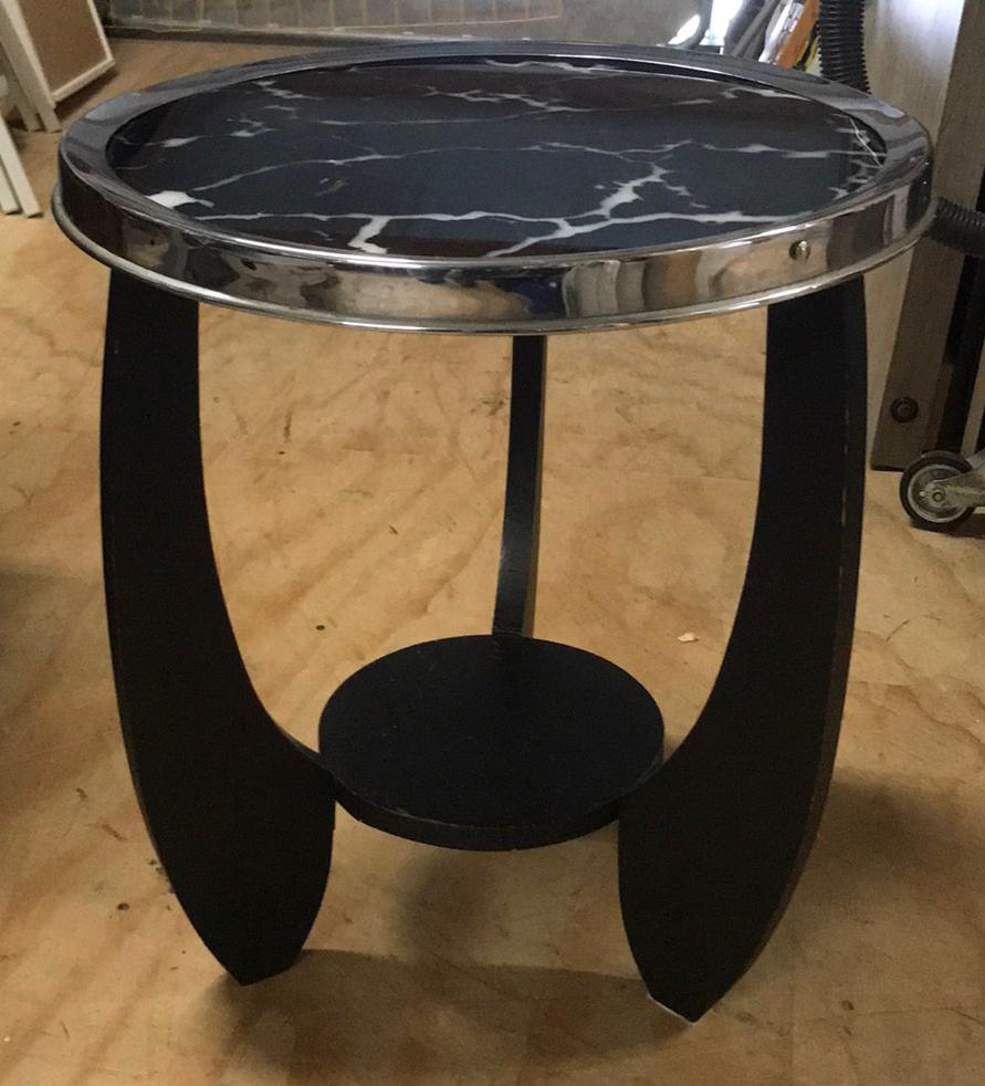 Vintage tafeltje marmerlook - rooktafeltje, Ophalen