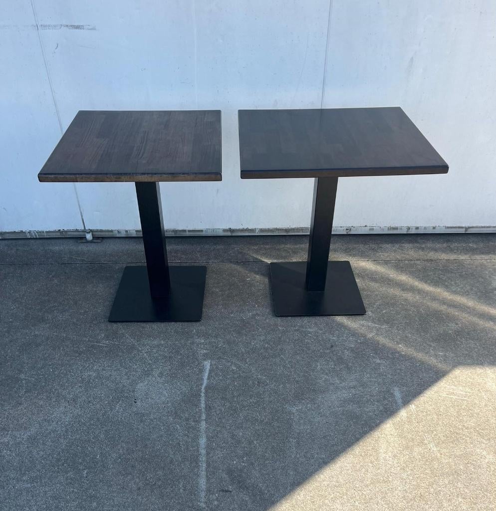 6 stuks horeca restaurant bistro tafel beuken hout bruin, Antiek en Kunst, Antiek | Meubels | Tafels, Ophalen