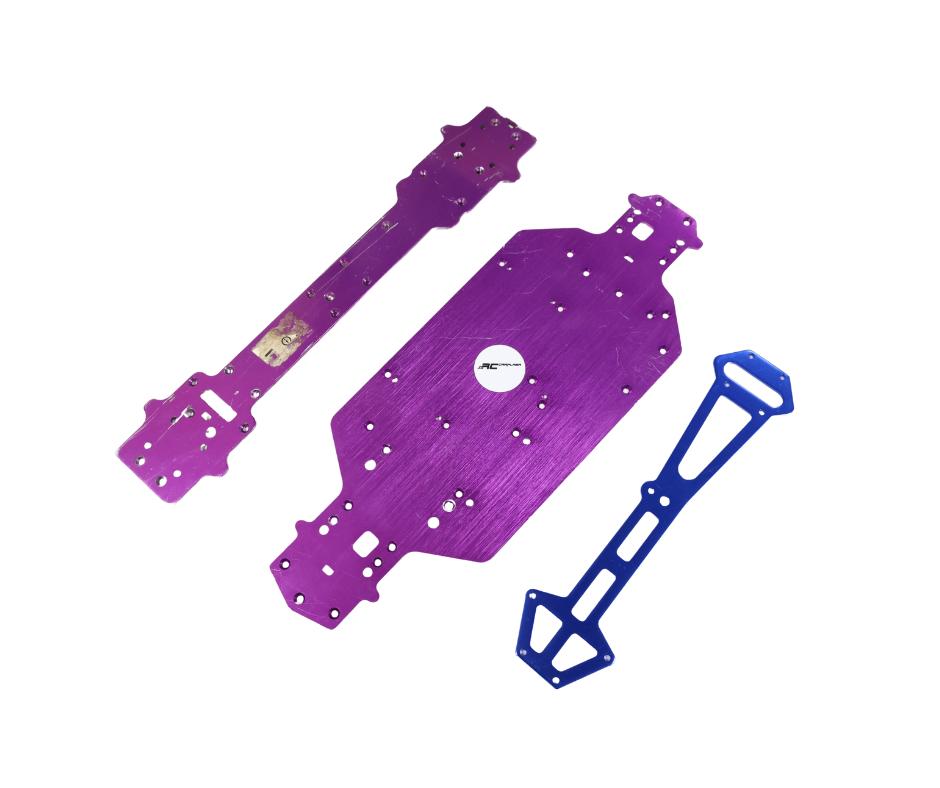 Himoto onroad alu chassis 1/10 rc auto, Elektro, Gebruikt, Ophalen of Verzenden, Schaal 1:10