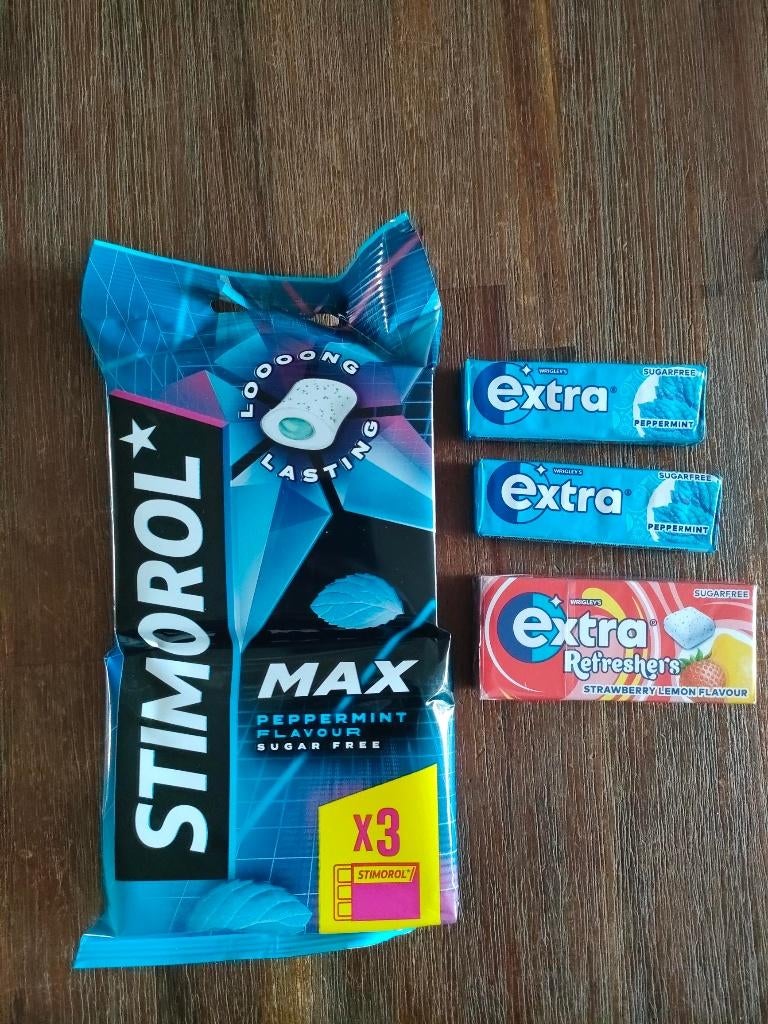 Verschillende soorten kauwgom nieuw in verpakking, Ophalen of Verzenden