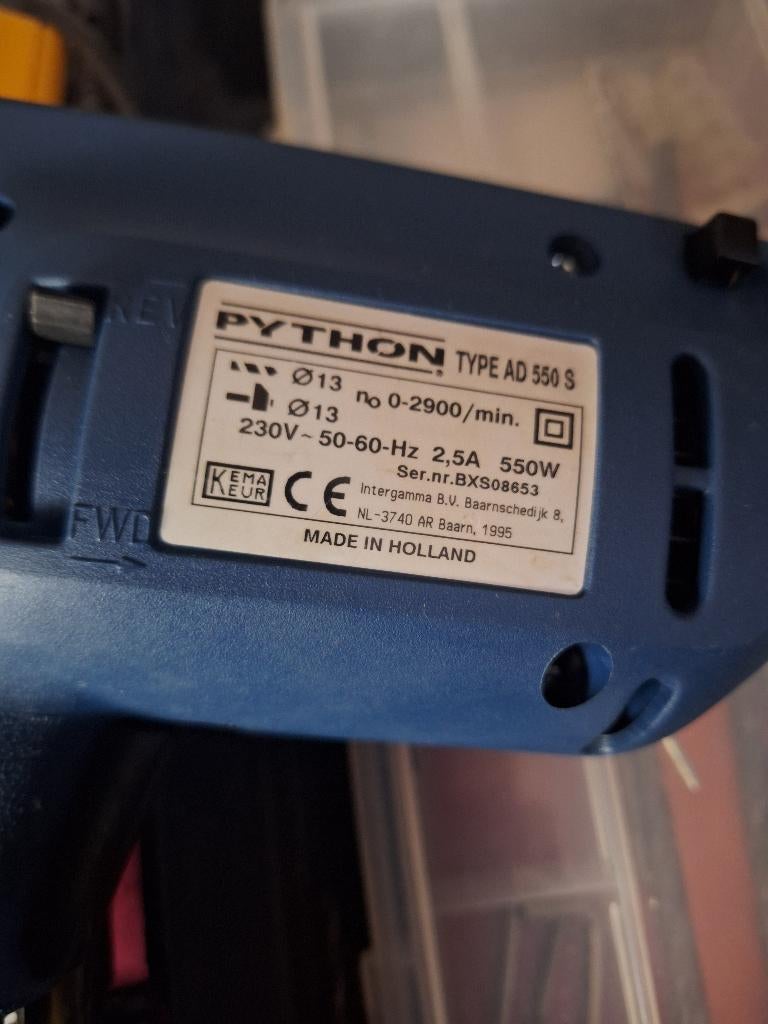 Python boor Praxis, Ophalen, Gebruikt, Boormachine