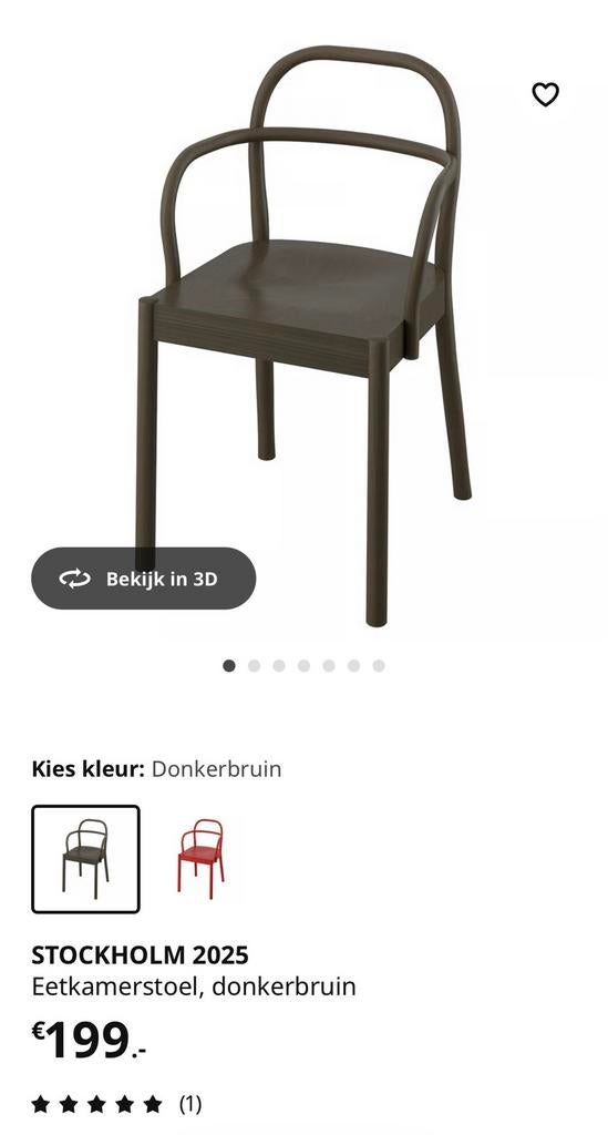 4 IKEA STOCKHOLM 2025 Stoelen - NIEUWE IN DOOS, Ophalen of Verzenden, Nieuw, Overige kleuren, Vier