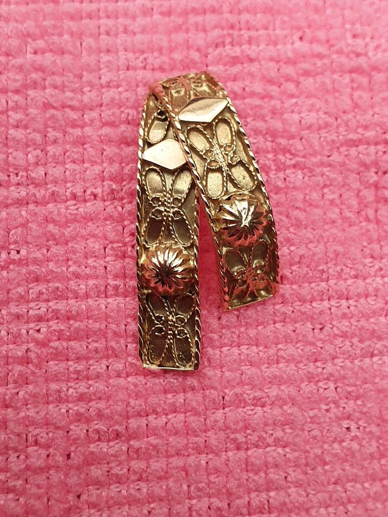 14 kt kettinghanger gemaakt van gouden ring., Ophalen of Verzenden, Goud, Goud