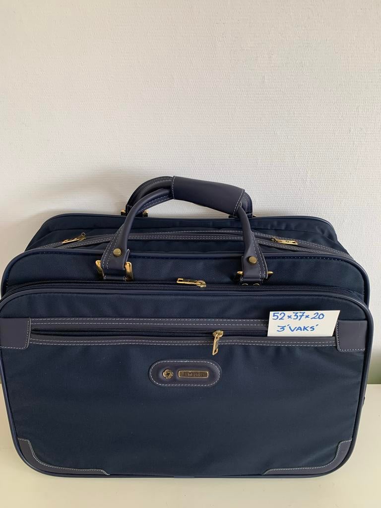 Samsonite reistassen.blauw en grijs, 40 tot 60 cm, 20 tot 30 cm, Blauw, Ophalen of Verzenden