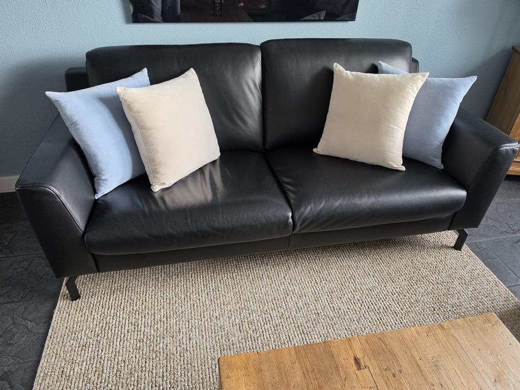 2 leren montel banken, Ophalen, Minder dan 75 cm, 150 tot 200 cm, Leer