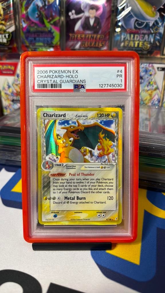 Charizard-Holo crystal guardians PSA 1, Ophalen of Verzenden