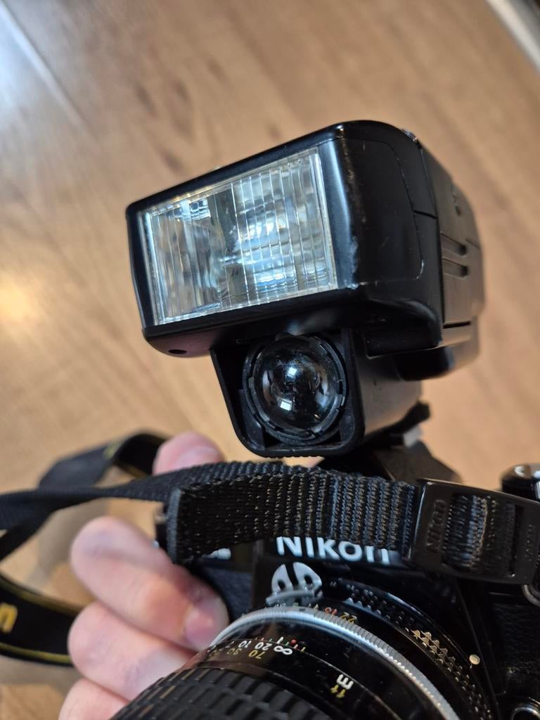 Nikon SB 23 flitser TTL met hoes, Ophalen of Verzenden, Gebruikt, Nikon