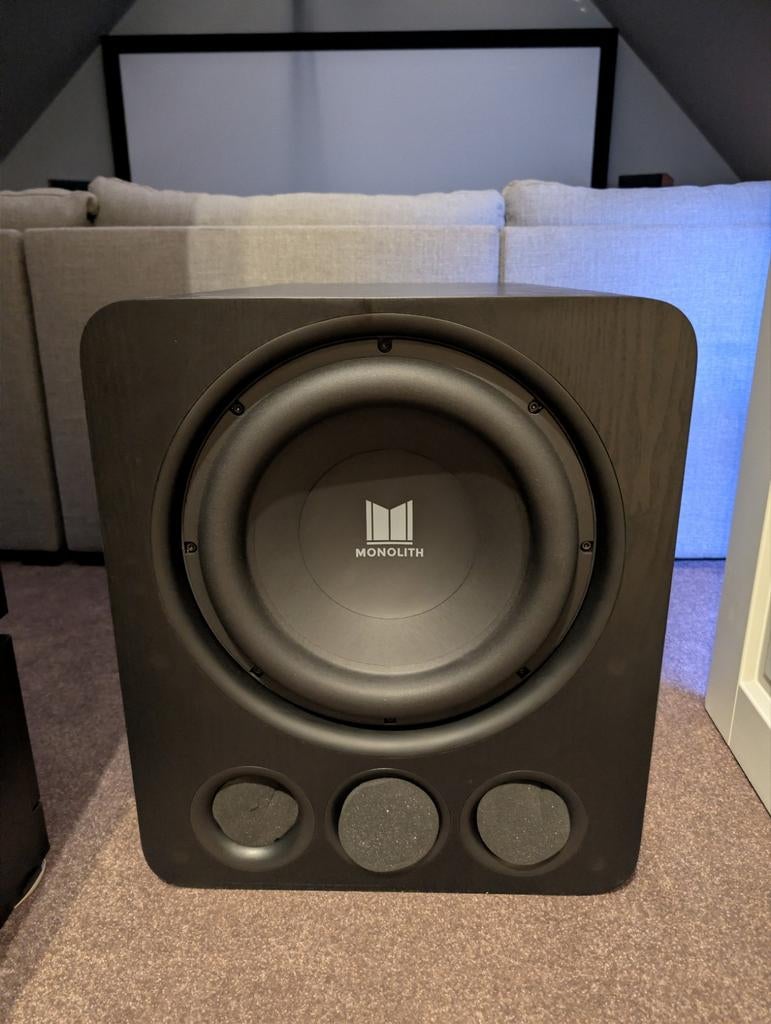 Monolith 13” inch THX Ultra Subwoofer als nieuw, Overige merken, Subwoofer, Ophalen of Verzenden, Zo goed als nieuw