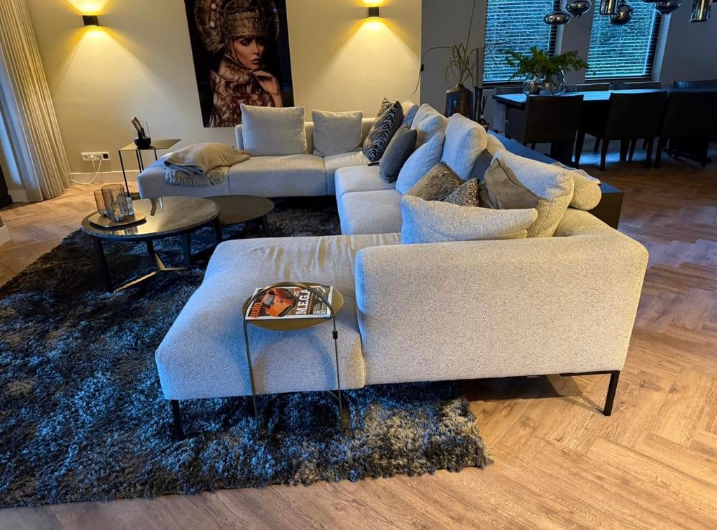 Hoekbank + Bijbehorende kussens, Overige materialen, Gebruikt, Hoekbank, 300 cm of meer