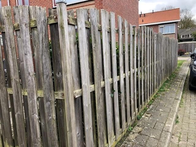 schutting, Tuin en Terras, Ophalen, 6 meter of meer, Hout, 1 tot 2 meter
