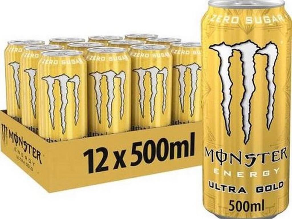 Monster Energy Ultra Gold 12x500ml, Diversen, Verzenden