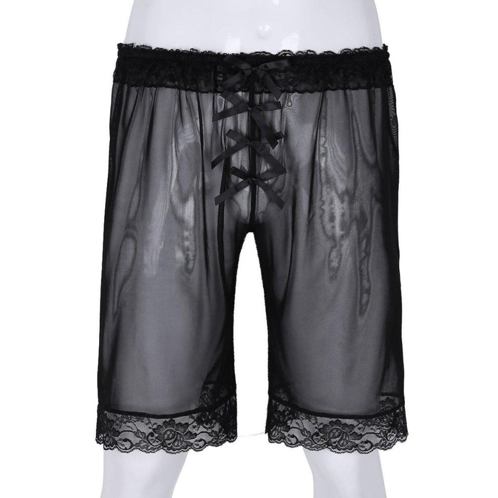 Zwarte kanten sissy boxer / heren sexy gay boxershort, Kleding | Heren, Ondergoed, Verzenden, Zwart, Boxer