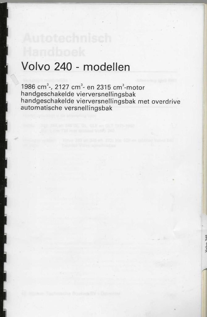 Handboek Volvo 240 modellen 1975-1980, Auto diversen, Verzenden