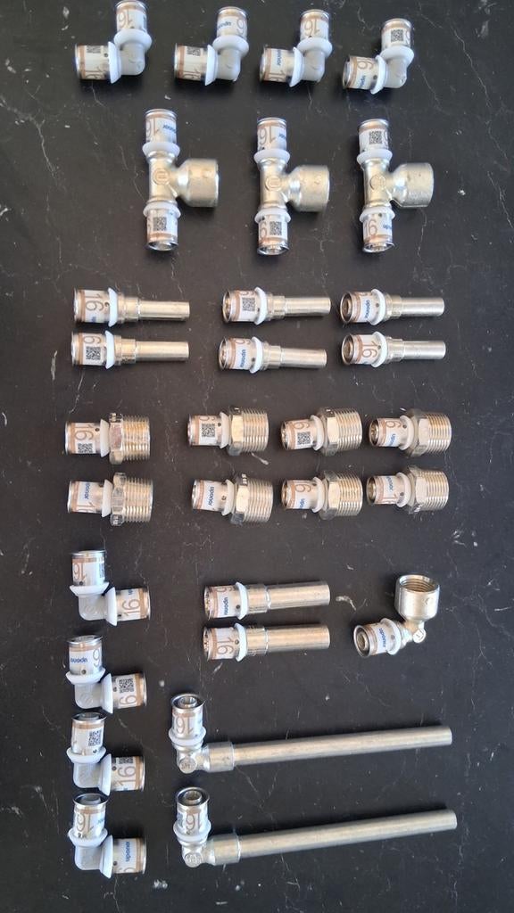 Uponor meerlagenbuis fittingen en koppelingen 16 mm verloop, Ophalen of Verzenden, Nieuw