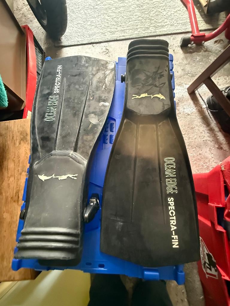 Buitenvinnen zwart maat M., Watersport en Boten, Ophalen of Verzenden, Zo goed als nieuw