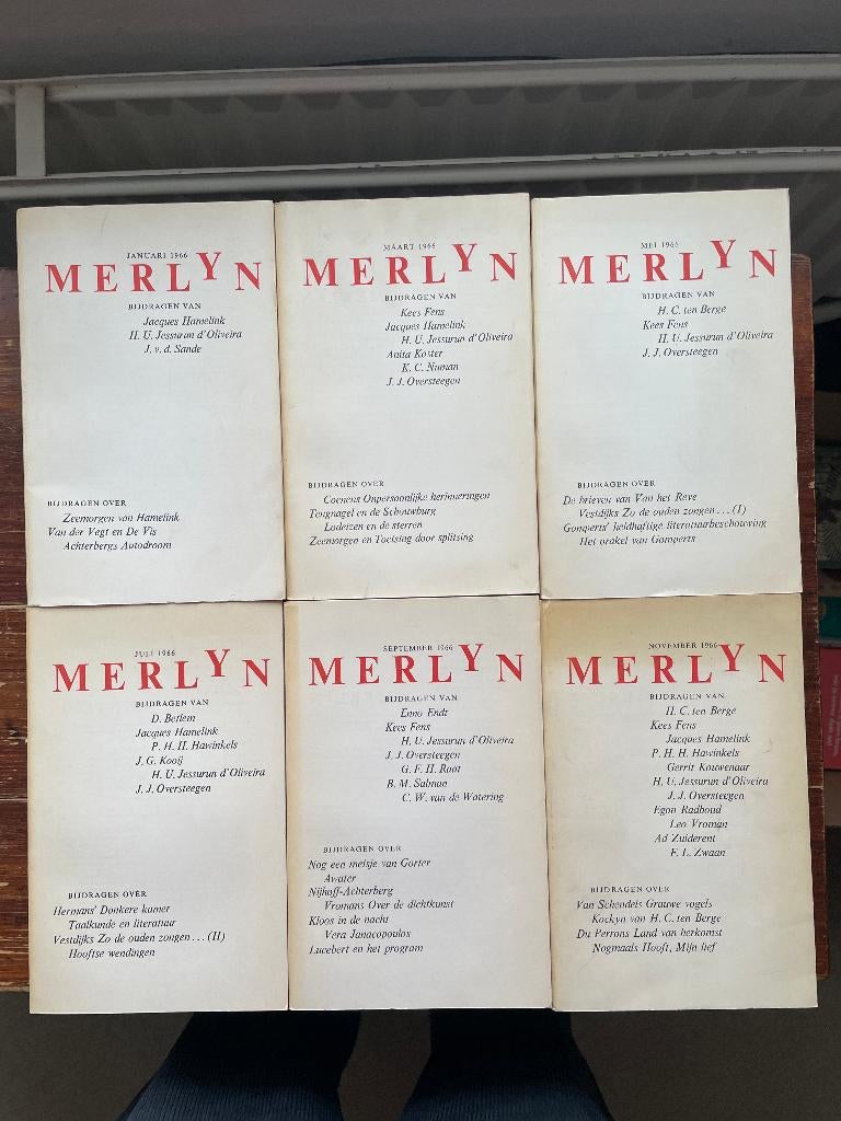 6 uitgaven tijdschrift Merlyn 1966, Boeken, Literatuur, Gelezen, Nederland, Ophalen of Verzenden