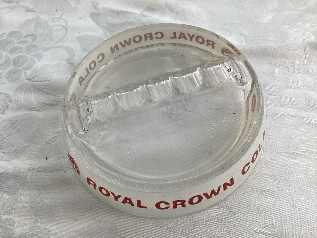 Royal Crown Cola glazen asbak, Verzamelen, Ophalen of Verzenden, Gebruikt, Gebruiksvoorwerp