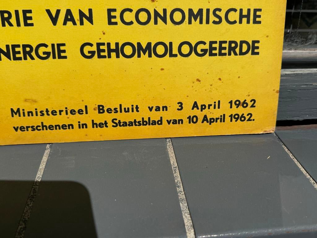 Vintage Belgisch reclame Bord: Banden en Binnenbanden, Ophalen