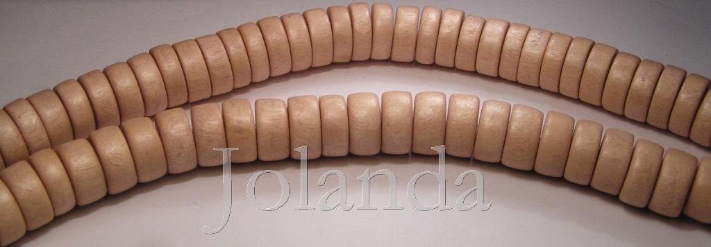 0678 Creme Kleurige Houten Kralen (13 mm), Hobby en Vrije tijd, Kralen en Sieraden maken, Ophalen of Verzenden, Nieuw, Kraal