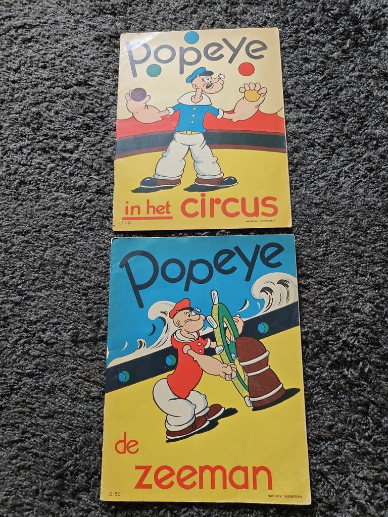 Popeye in het circus , Popeye de zeeman  1937 zeer mooi, Meerdere stripboeken, Ophalen of Verzenden
