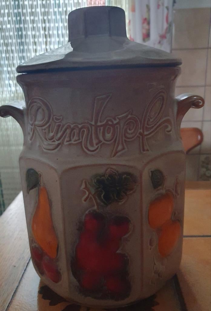 Keramiek rumtopf met deksel, Antiek en Kunst, Ophalen of Verzenden