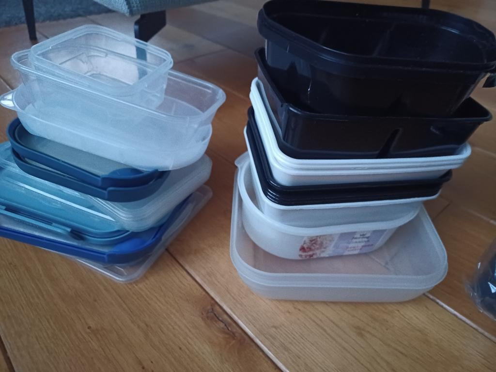 Diverse opbergbakjes, Blauw, Kunststof, Ophalen of Verzenden, Zo goed als nieuw