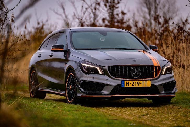 IN PRIJS VERLAAGD Mercedes CLA 45 AMG 381pk mooiste van MP, Automaat, CLA, Zwart, 4 cilinders