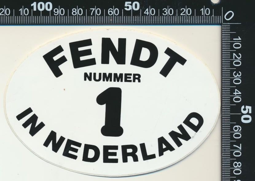 Sticker: Fendt - Nummer 1 in Nederland, Ophalen of Verzenden, Zo goed als nieuw, Bedrijf of Vereniging