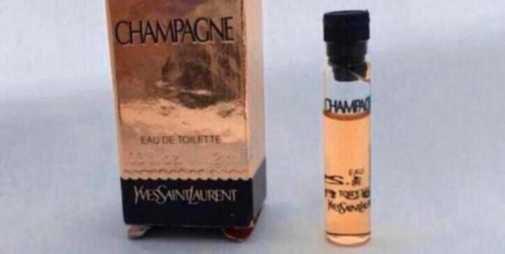 Vintage proefje Champagne Yves saint Laurent 1,2 ml edt, Ophalen of Verzenden, Nieuw, Proef of Tester, Gevuld