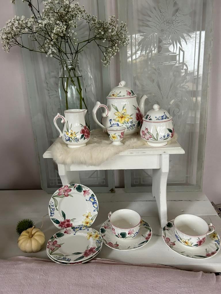 Flora Bella Villeroy&Boch servies set zgan porselein, Ophalen, Zo goed als nieuw, Porselein