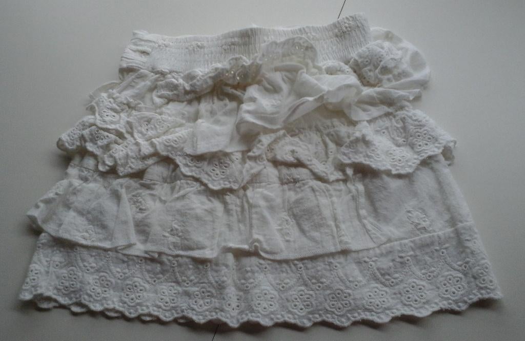 Orchestra Schattige wit rokje met franjes van kant (maat 74), Ophalen, Meisje, Jurkje of Rokje, Nieuw