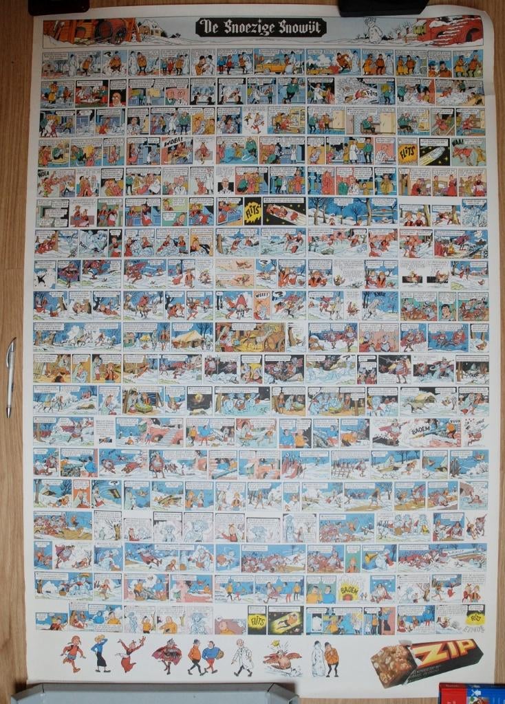 Suske en Wiske poster de Snoezige Snowijt van ZIP 1981, Verzamelen, Ophalen of Verzenden, Suske en Wiske, Gebruikt, Plaatje, Poster of Sticker