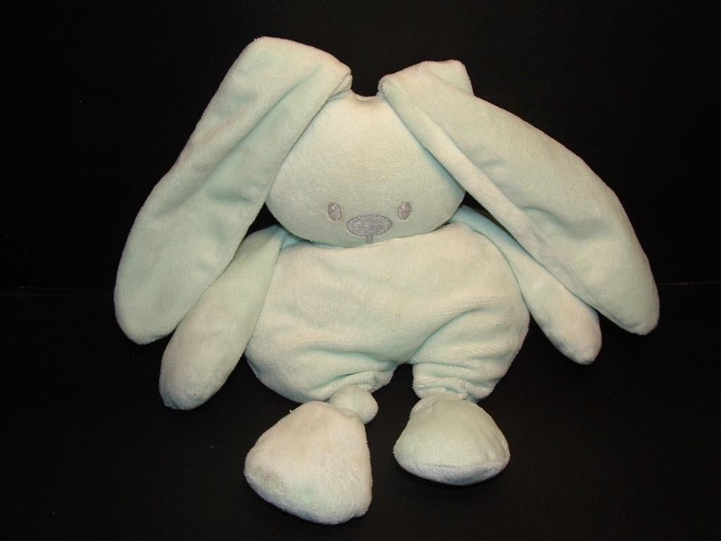 NATTOU KONIJN VELOURS MINTGROEN MET GRIJS, Ophalen of Verzenden, Nieuw, Overige typen