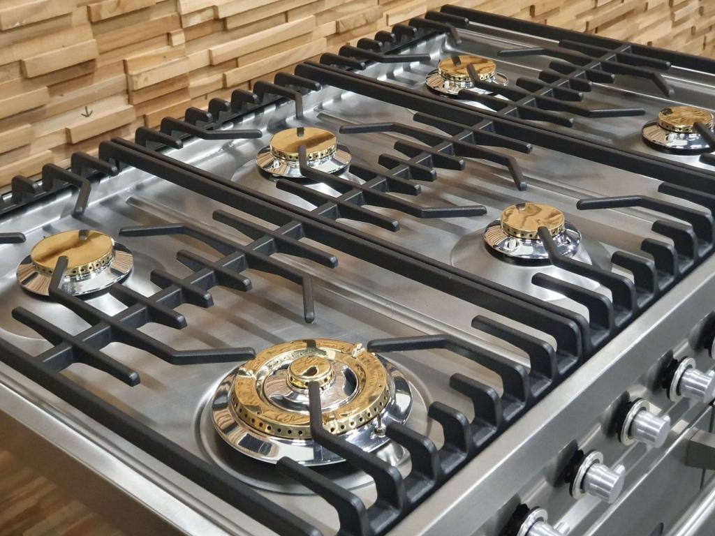 Luxe Boretti Fornuis 90cm RVS  2 elektrische ovens 6 pits, Niet ingevuld, 60 cm of meer, Niet ingevuld, Ophalen of Verzenden