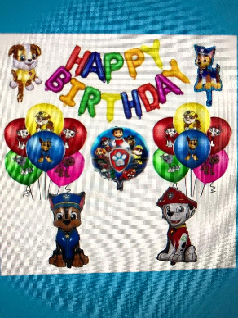 Paw Patrol 26 delig ballonnen feest versierpakket!, Ophalen of Verzenden, Nieuw, Versiering, Verjaardag