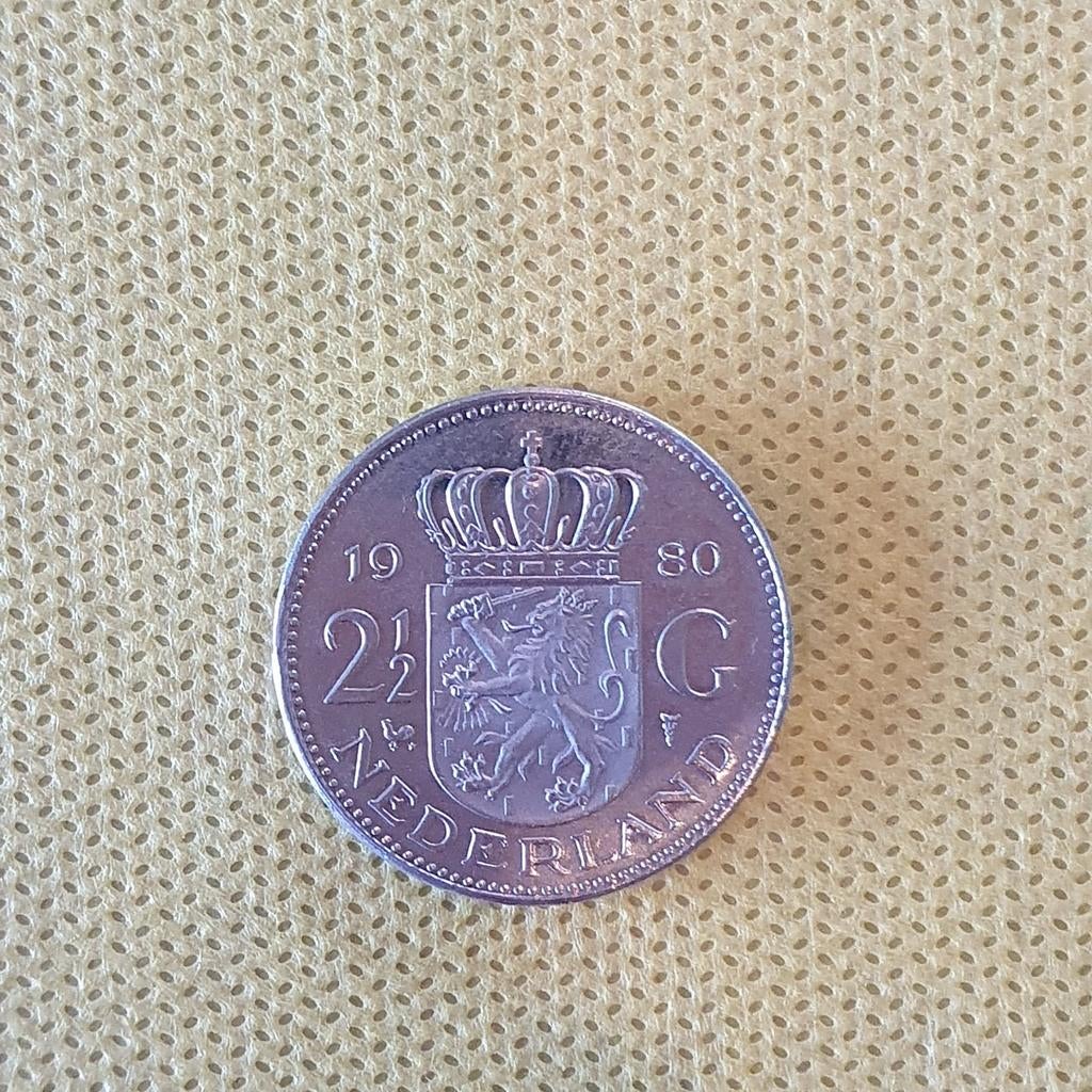 2 1/2 Gulden Juliana 1980, Postzegels en Munten, Ophalen of Verzenden