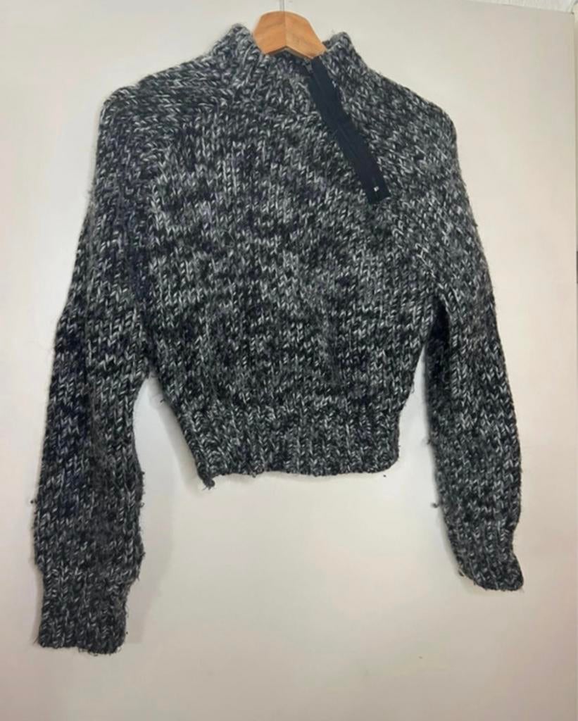 Gebreide dames trui merk Summum maat S/36 - wol en alpaca, Kleding | Dames, Ophalen of Verzenden, Gedragen, Maat 36 (S), Grijs
