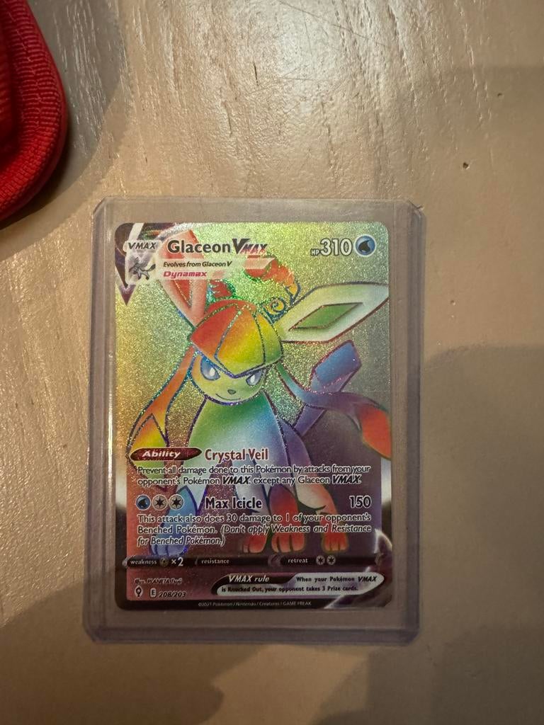Glaceon VMAX Evolving Skies 208/203, Ophalen of Verzenden, Zo goed als nieuw