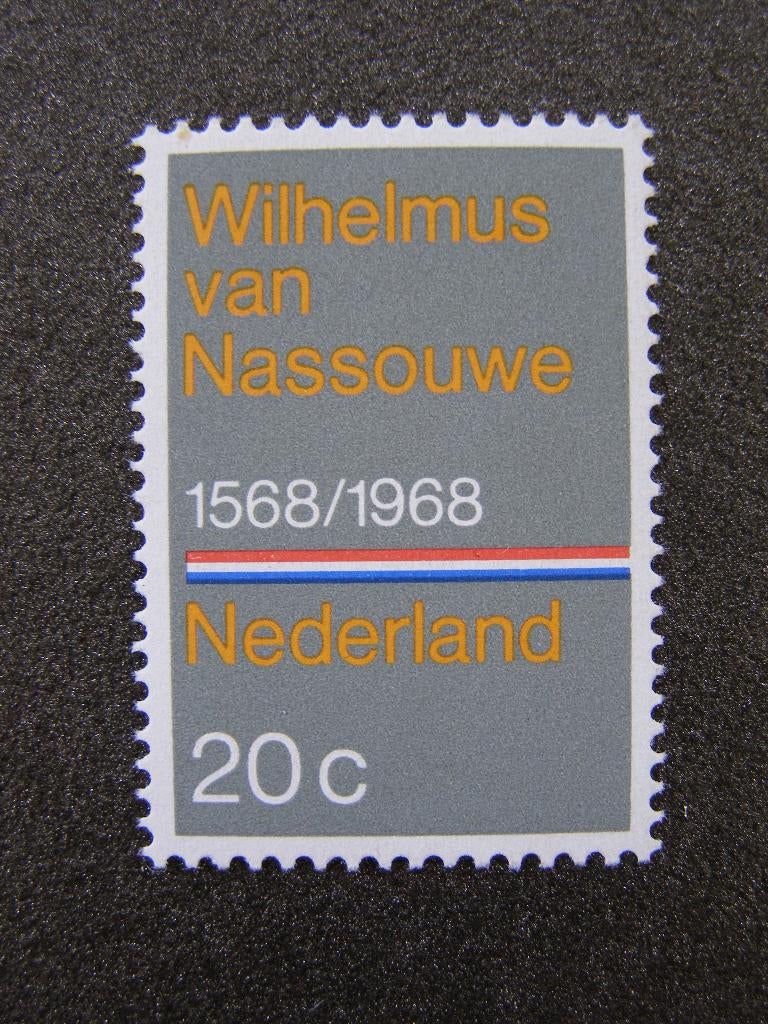 1968: NVPH 908, Volkslied Wilhelmus 400 jaar; postfris, Postzegels en Munten, Postzegels | Nederland, Ophalen of Verzenden, Na 1940